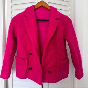 Hot Pink Wool Jacket